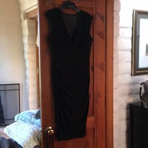 Laura Byrnes California Wiggle Dress, Black Knit